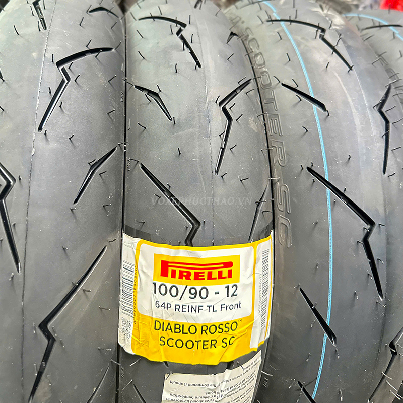 VỎ PIRELLI DIABLO ROSSO SCOOTER SC 100/90-12 TL